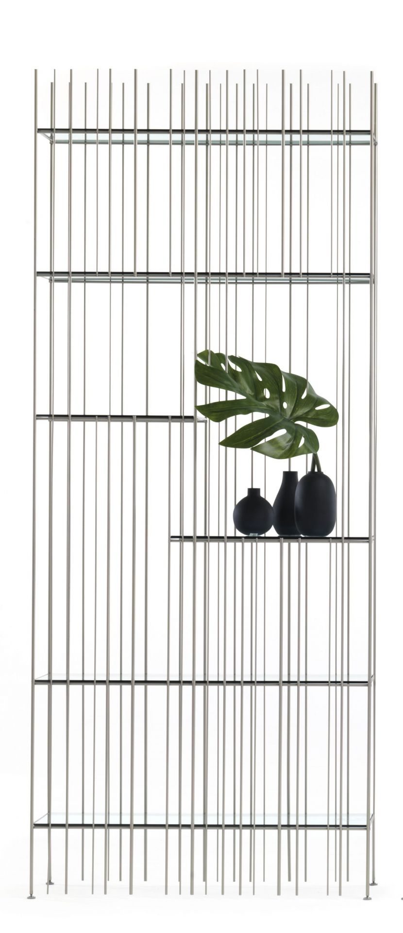 Metrica A shelf Titanium with 6 green shelves Mogg